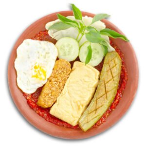Tempe Tahu Telor Terong Penyet